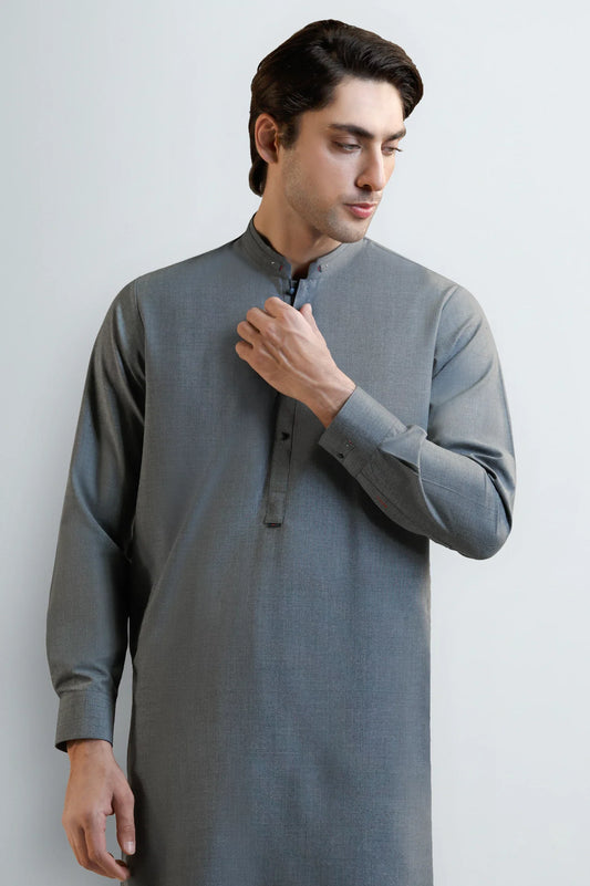 Grey Wash & Wear Shalwar Kameez