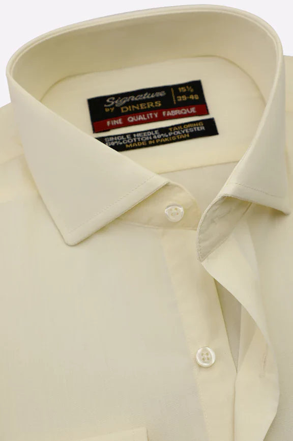 Cream Plain Formal Man Shirt