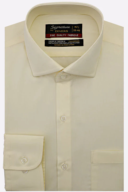Cream Plain Formal Man Shirt