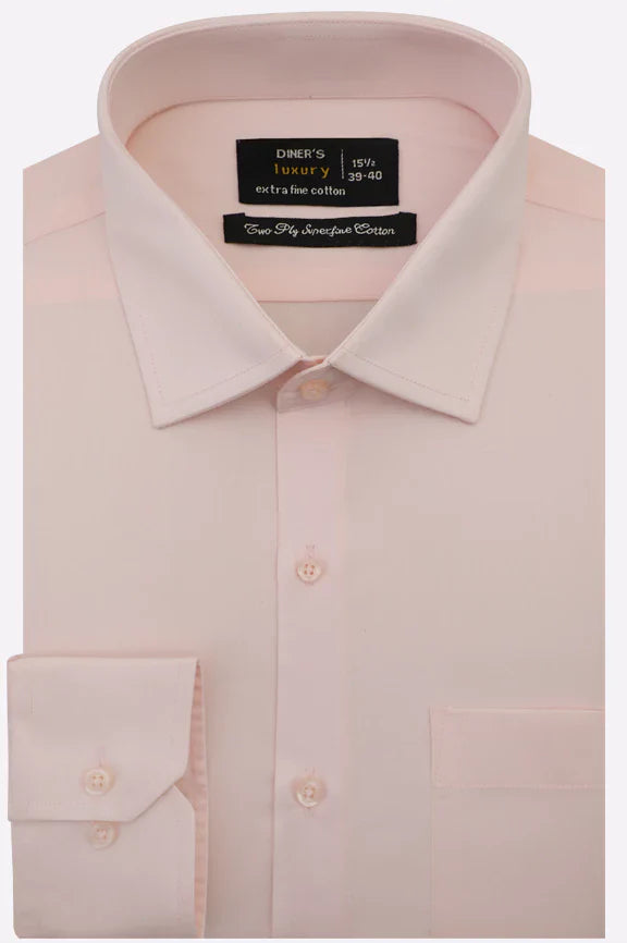 Pink Plain Formal Shirt