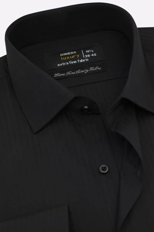 Black Dobby Formal Shirt