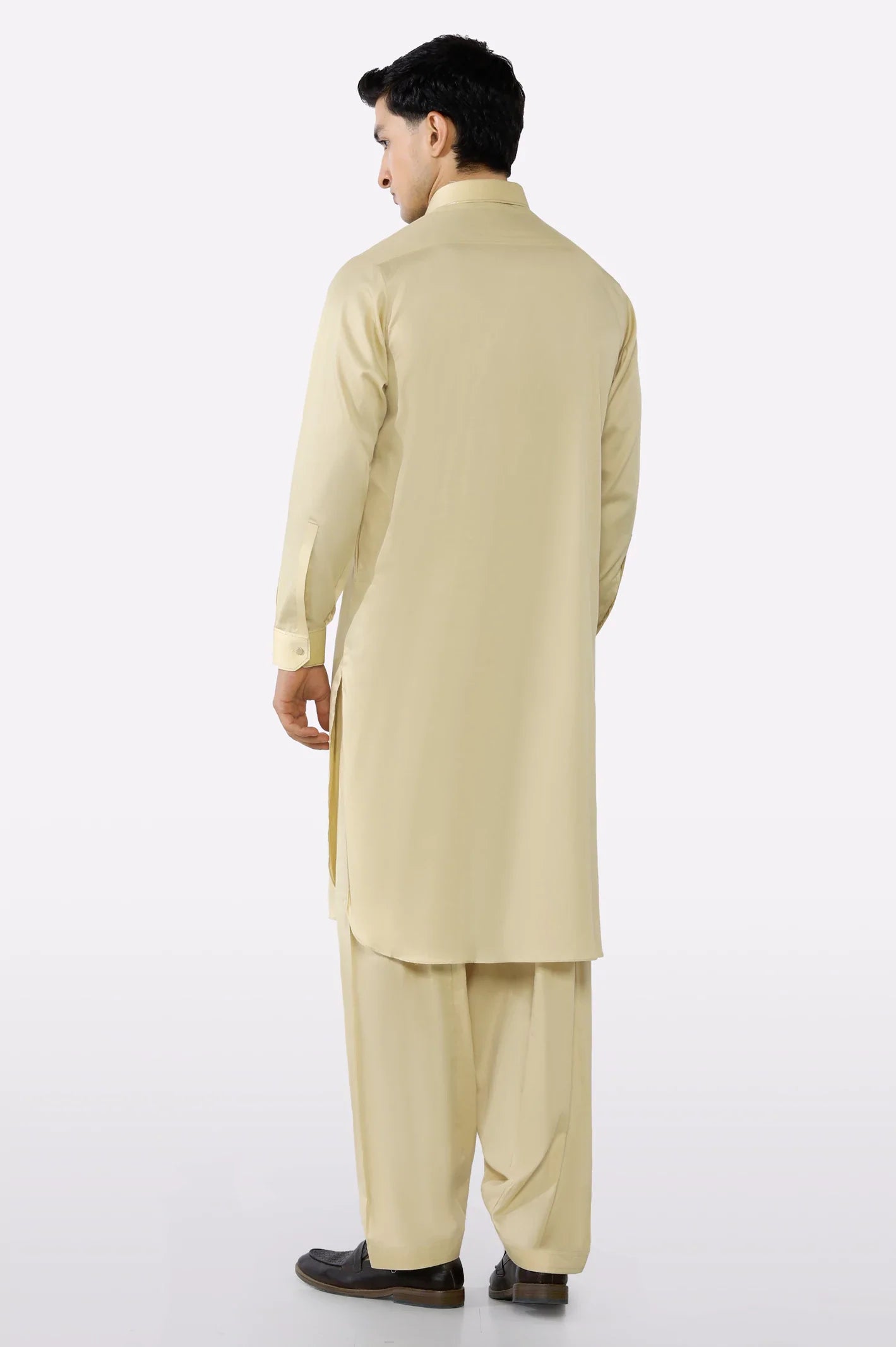 Fawn Cotton Shalwar Kameez