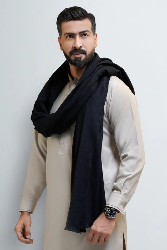 Black  Men's Shawl