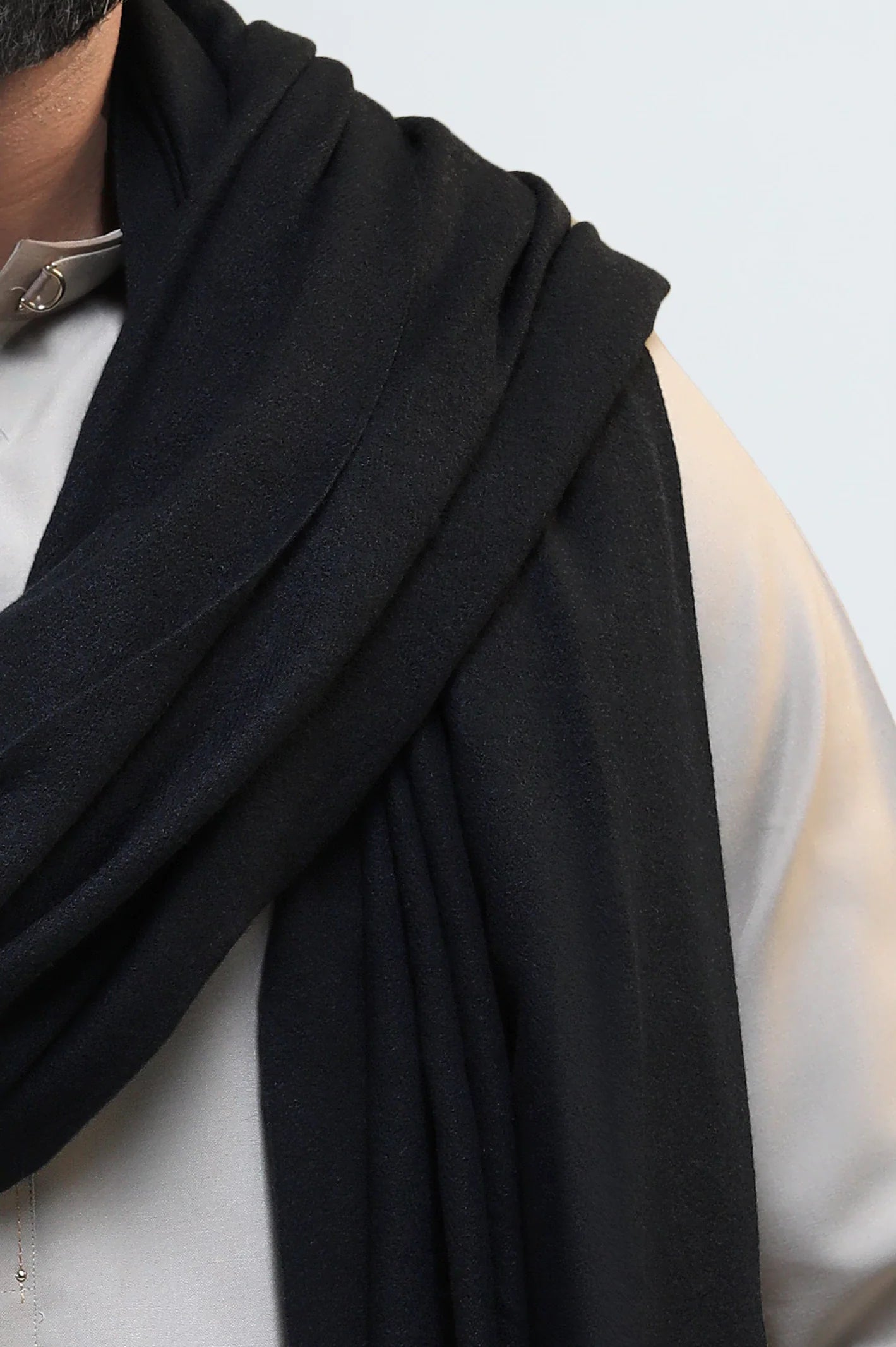 Black  Men's Shawl