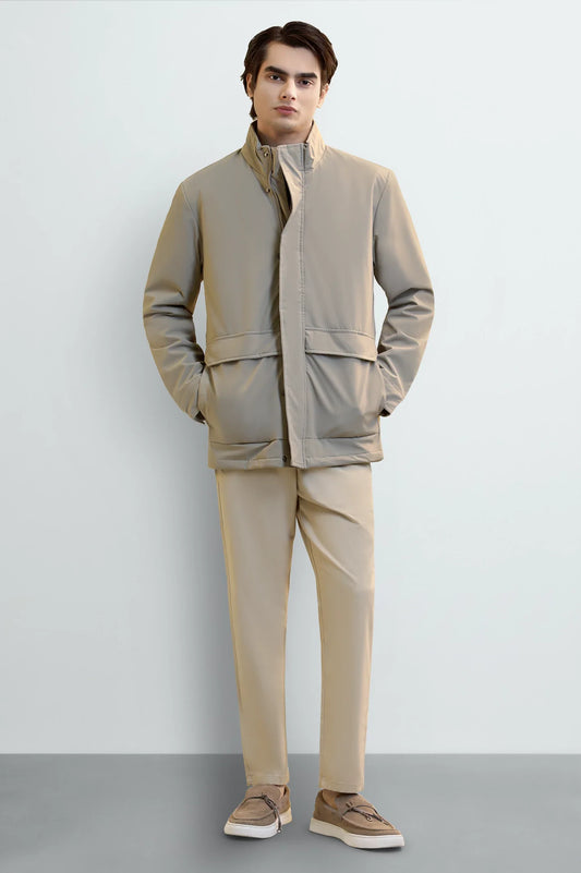 Men's Khaki Parka Jacket